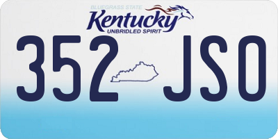 KY license plate 352JSO