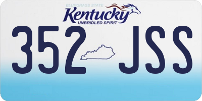 KY license plate 352JSS
