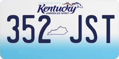 KY license plate 352JST