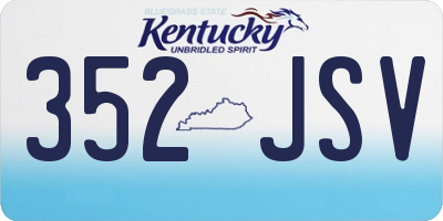 KY license plate 352JSV