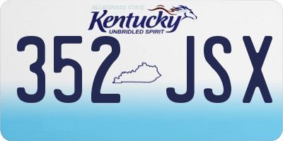 KY license plate 352JSX