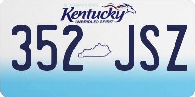 KY license plate 352JSZ