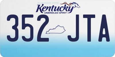 KY license plate 352JTA