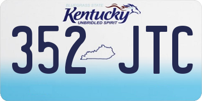 KY license plate 352JTC