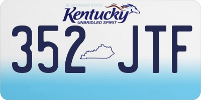 KY license plate 352JTF