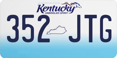 KY license plate 352JTG