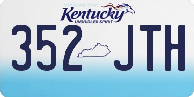KY license plate 352JTH