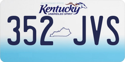 KY license plate 352JVS