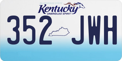 KY license plate 352JWH