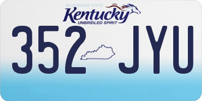 KY license plate 352JYU