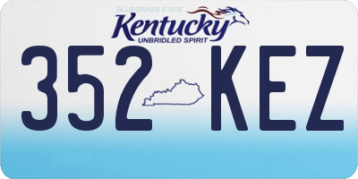 KY license plate 352KEZ