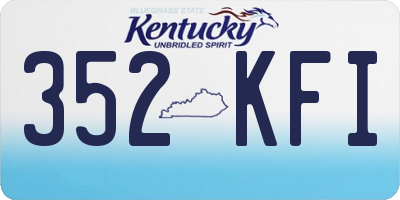 KY license plate 352KFI