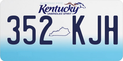 KY license plate 352KJH