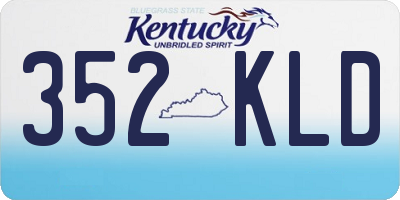 KY license plate 352KLD