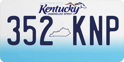 KY license plate 352KNP