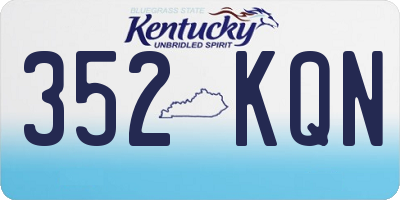 KY license plate 352KQN