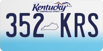 KY license plate 352KRS