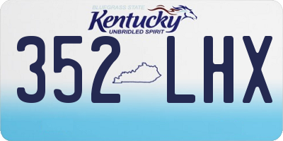 KY license plate 352LHX
