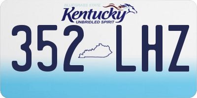 KY license plate 352LHZ