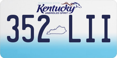 KY license plate 352LII