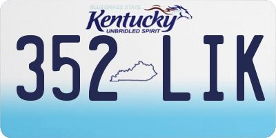 KY license plate 352LIK