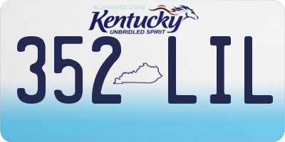 KY license plate 352LIL