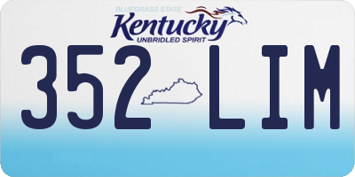 KY license plate 352LIM