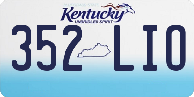 KY license plate 352LIO