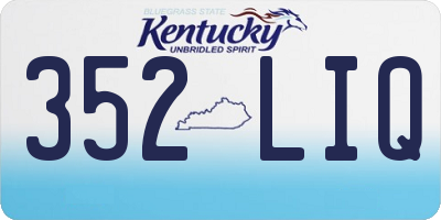 KY license plate 352LIQ