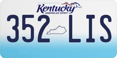 KY license plate 352LIS