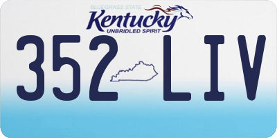 KY license plate 352LIV