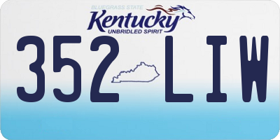 KY license plate 352LIW