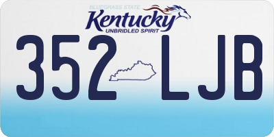 KY license plate 352LJB
