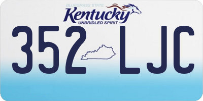KY license plate 352LJC
