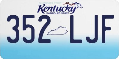 KY license plate 352LJF