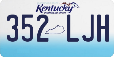 KY license plate 352LJH