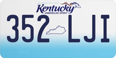 KY license plate 352LJI