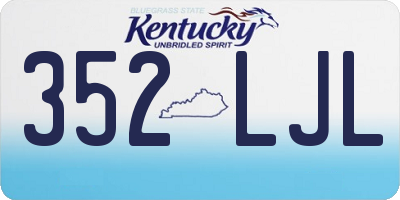 KY license plate 352LJL
