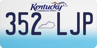 KY license plate 352LJP