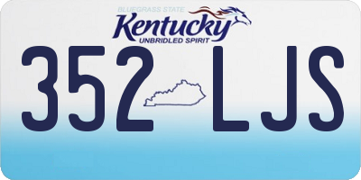 KY license plate 352LJS