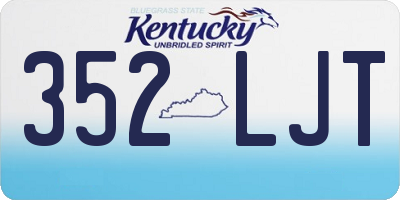 KY license plate 352LJT