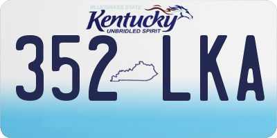 KY license plate 352LKA