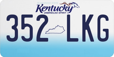 KY license plate 352LKG