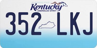 KY license plate 352LKJ