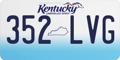 KY license plate 352LVG