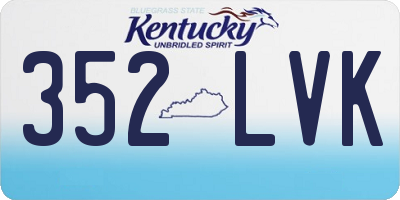 KY license plate 352LVK
