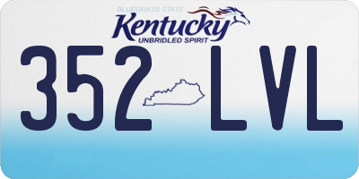 KY license plate 352LVL