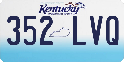 KY license plate 352LVQ