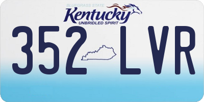 KY license plate 352LVR