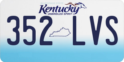 KY license plate 352LVS